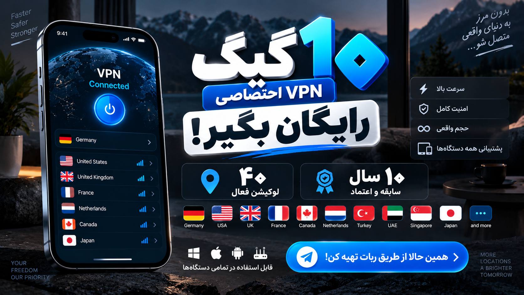 I VPN ⚡️ خرید آنی فیلترشکن