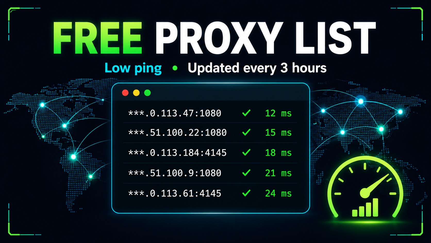 Proxies List (Socks4, Socks5)