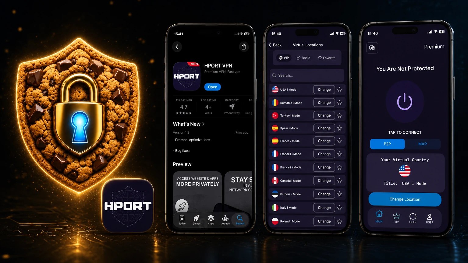 ⚡️Cookie Store VPN⚡️ | ⚡️HPORT⚡️ | ⚡️Android | Windows | iOS ⚡️