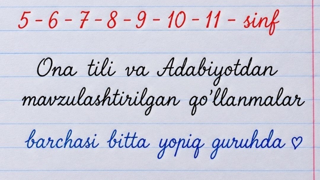 Intensiv Ona tili va Adabiyot