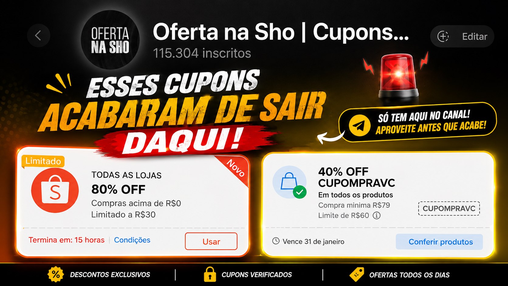Oferta na Sho | Cupons 🎟️